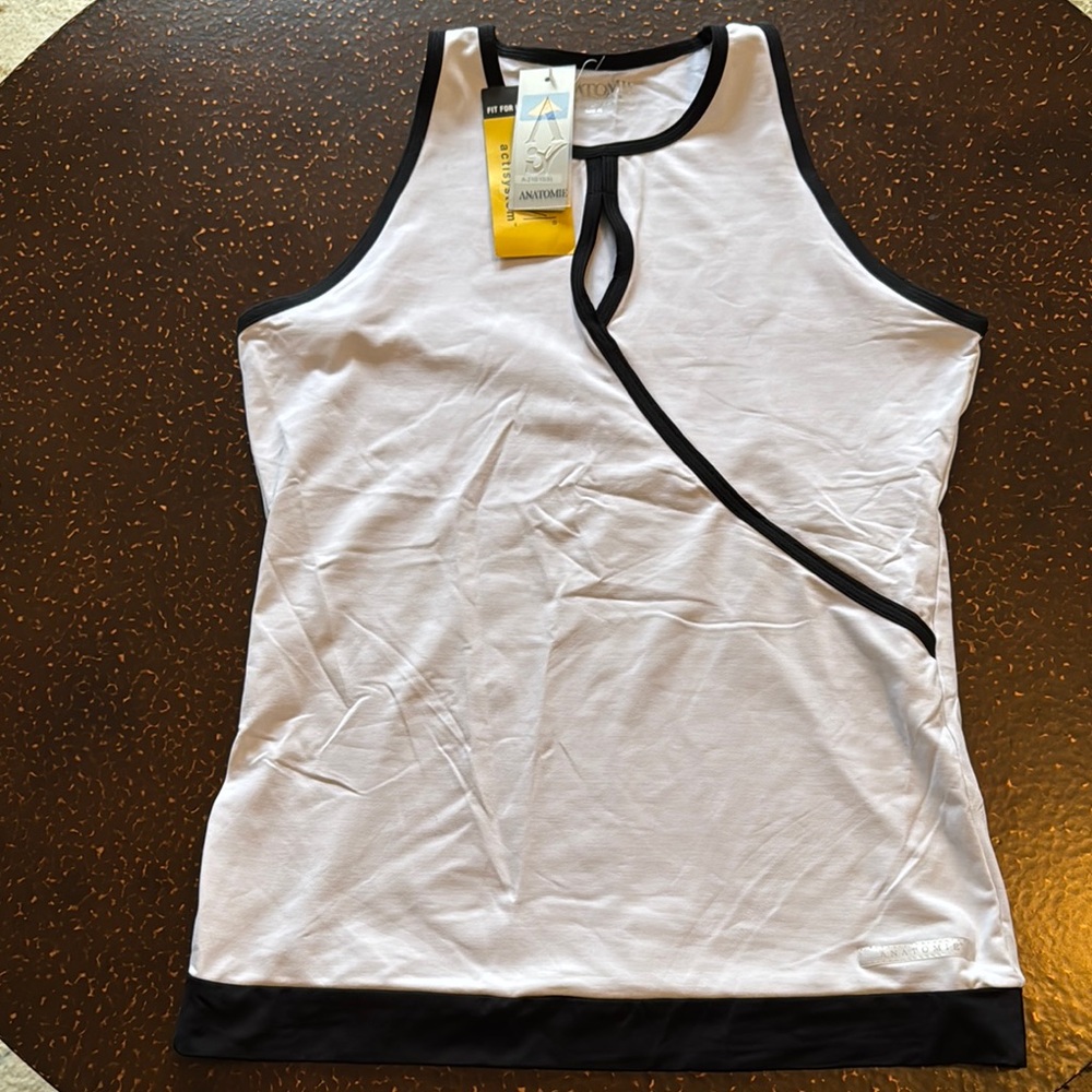Anatomie White Tank with Black Accents